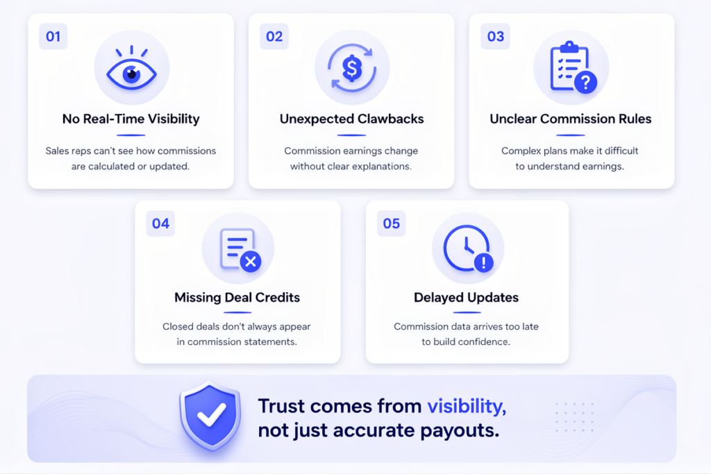 why do sales reps not trust their commission payments, Sequifi rep dashboard with real-time commission visibility