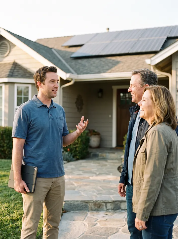 Solar team member at work