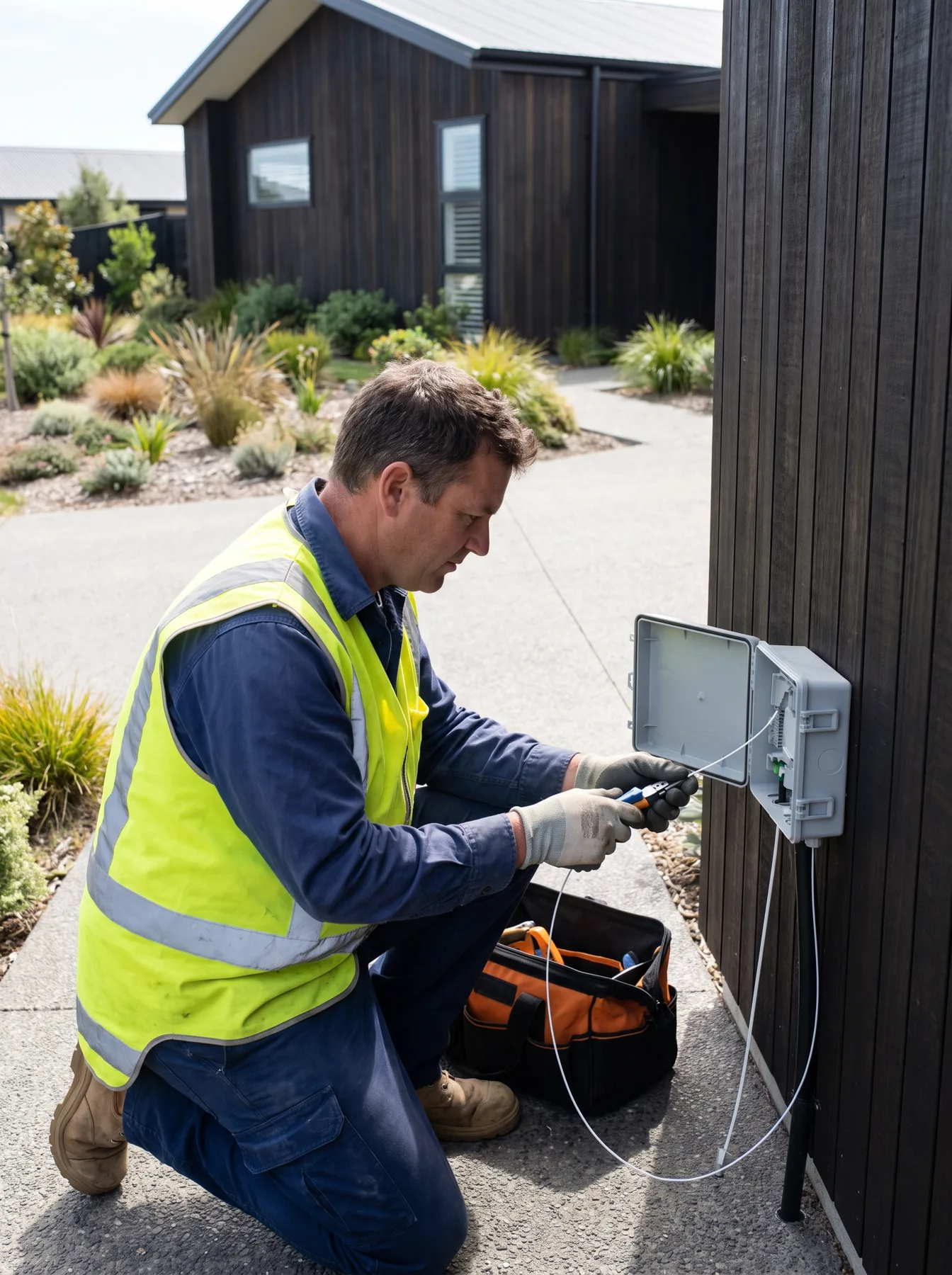 A fiber professional at work