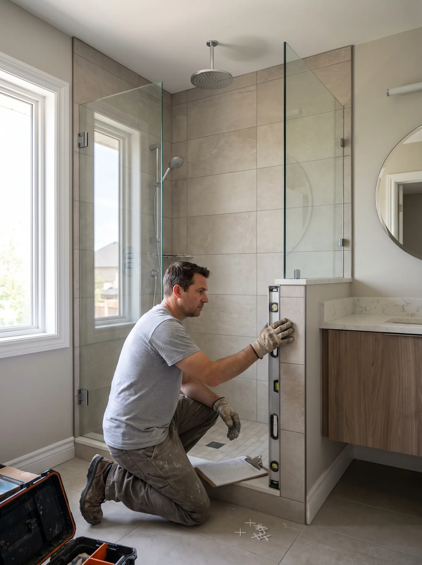 A remodeling professional at work